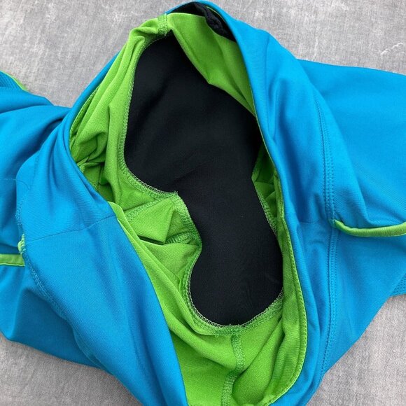 Athleta Skort Women Small Blue Green Mesh Piped‎ Mesh Leg Grip Swim Walk Jog - Picture 4 of 8